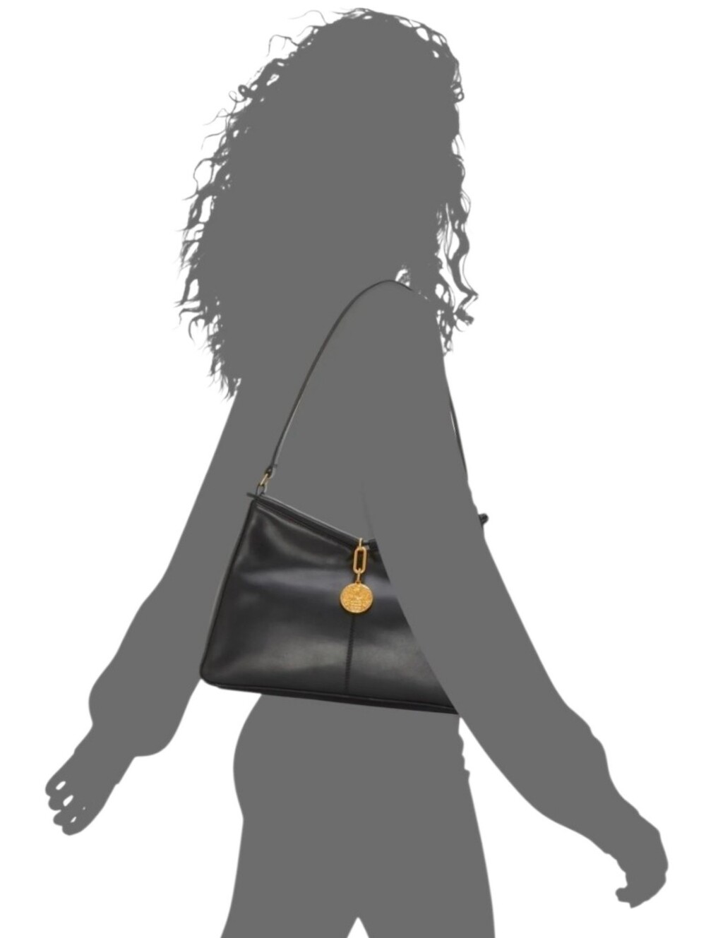 Vince Camuto Maire Leather Shoulder Bag w/ Gold Medallion GUC (Retail $198) - Picture 8 of 9